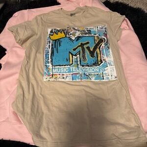 MTV men’s Graphic Tee - Beige and Blue